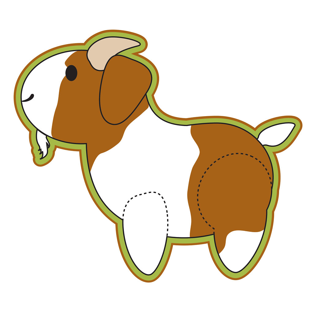 Baby goat illustration image