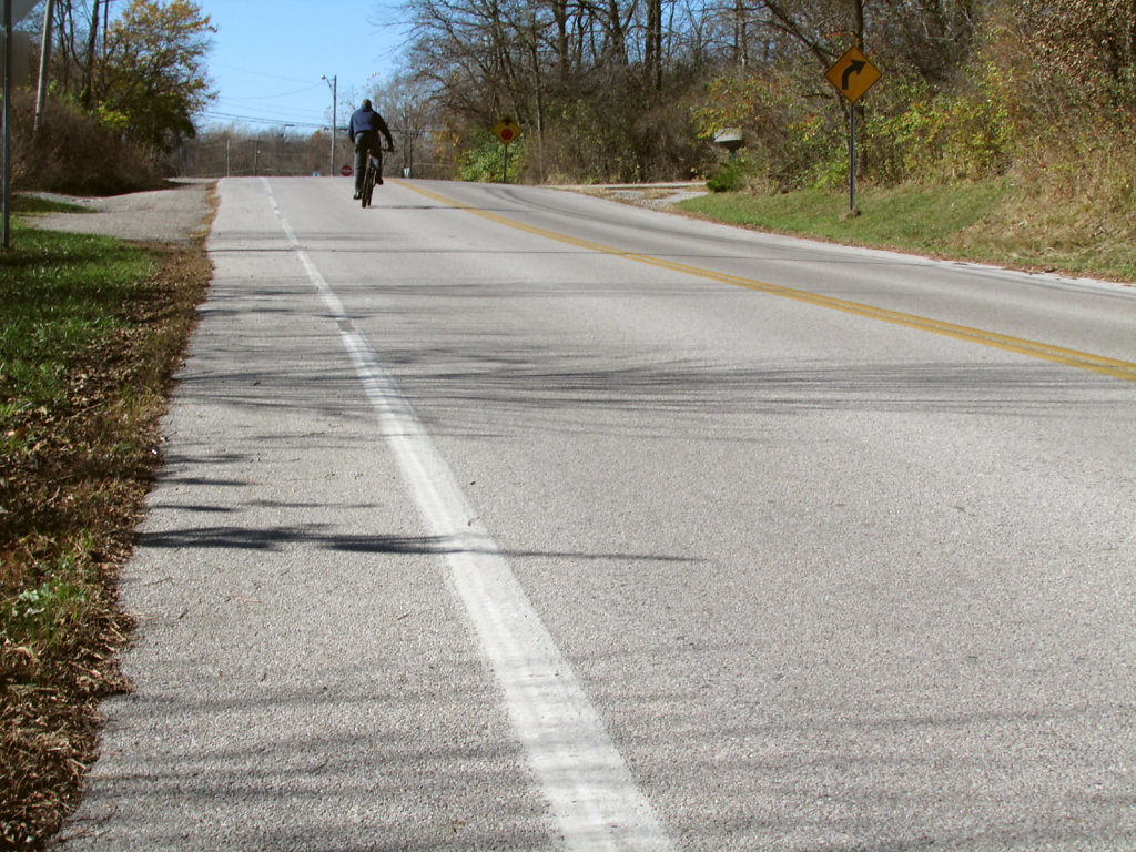 Healthy bike ride along a road