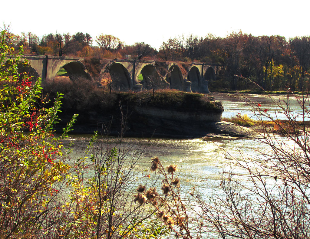 Historical railroad concrete bridge