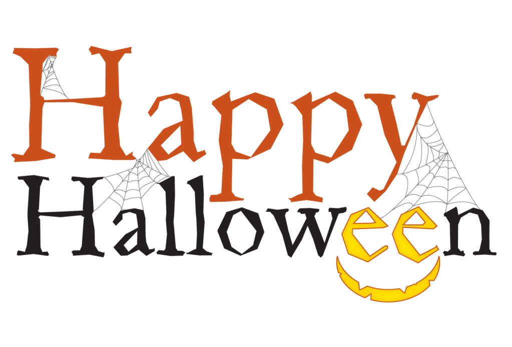 Happy Halloween text transparent background