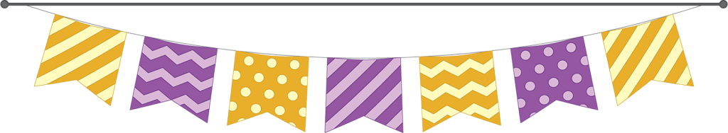 Patterned orange and purple Halloween text divider or banner