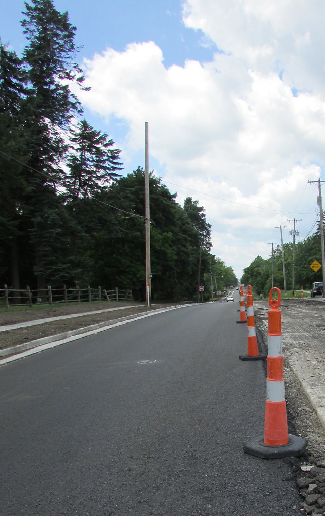 Road construction with cones picture
